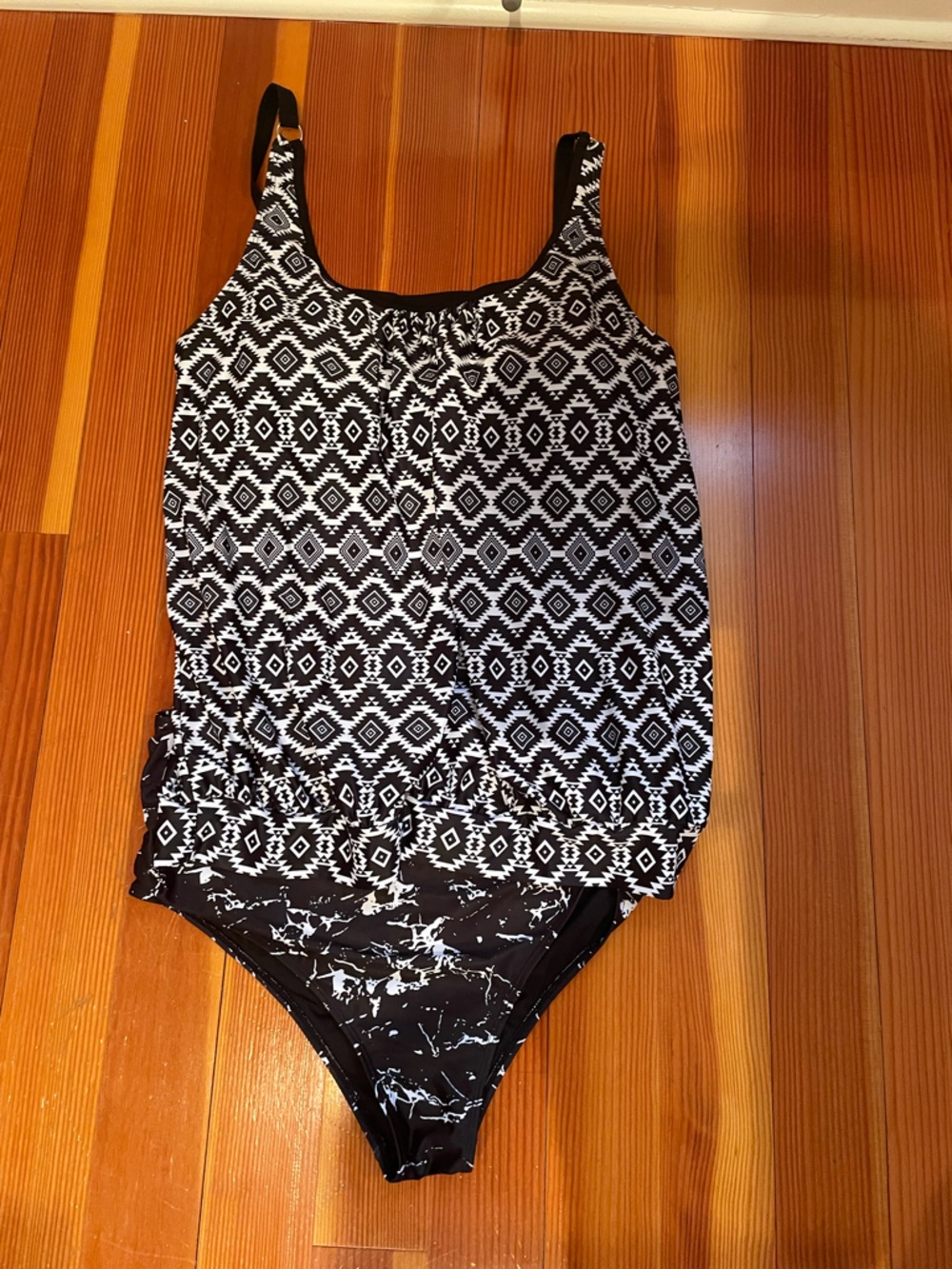 Black & White Geometric Swimsuits